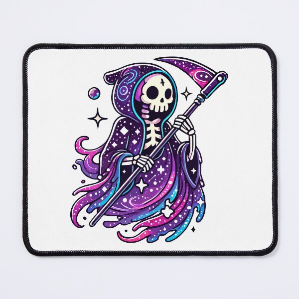 Item preview, Whimsical Galaxy Grim Reaper - Cosmic Charm designed and sold by Kawaii-n-Spice.