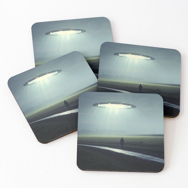 Item preview, UFO appearing above a field 50s Art Retro Photograph designed and sold by redstar19.