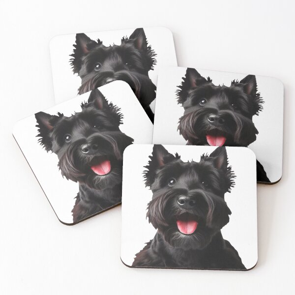 Item preview, Happy Scottish Terrier portrait designed and sold by HappyDogPark.