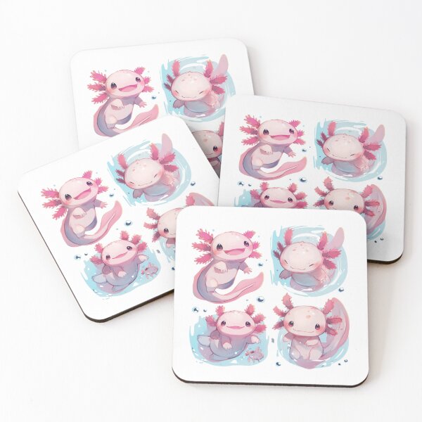 Item preview, Cute four happy axolotls designed and sold by SMARTKIT  DESIGNAGENCY.
