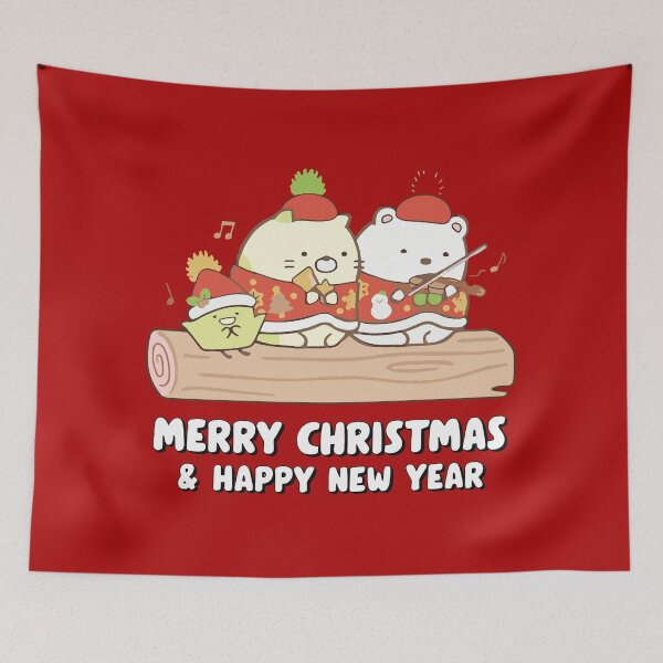 Item preview, Sumikko Gurashi Merry Christmas and Happy New Year - sumikkoguirashi  Cute Holiday Design designed and sold by FEBRICAST.