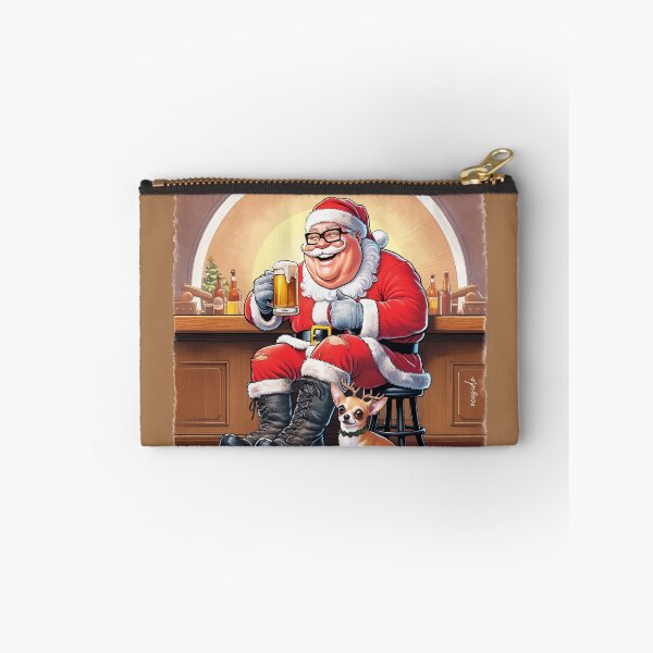 Item preview, Merry Christmas. Santa drinking a Beer with chihuahua reindeer designed and sold by ocusido.