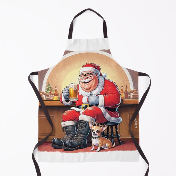 Item preview, Merry Christmas. Santa drinking a Beer with chihuahua reindeer designed and sold by ocusido.