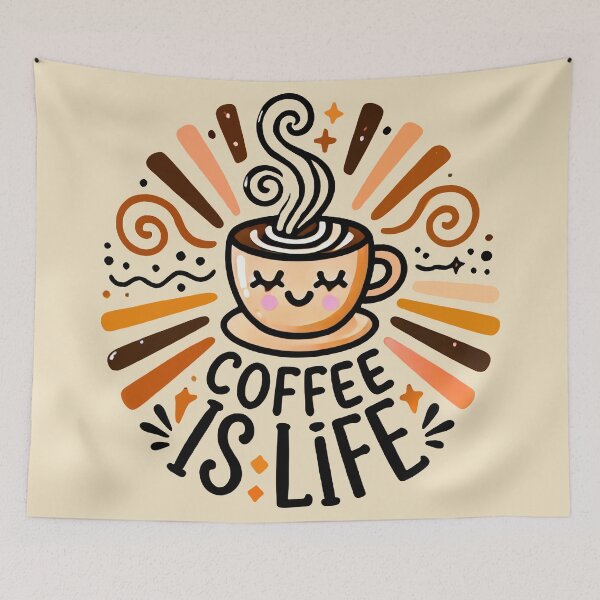 Item preview, Coffee Is Life: Cute Latte-Inspired Art for Coffee Lovers designed and sold by ChrisButler.