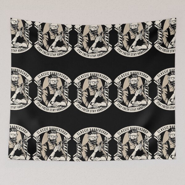 Item preview, classic barbershop designed and sold by ManikRaja.