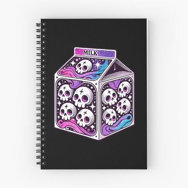 Item preview, Whimsical Galaxy Milk Box of Skulls - Cosmic Quirk designed and sold by Kawaii-n-Spice.