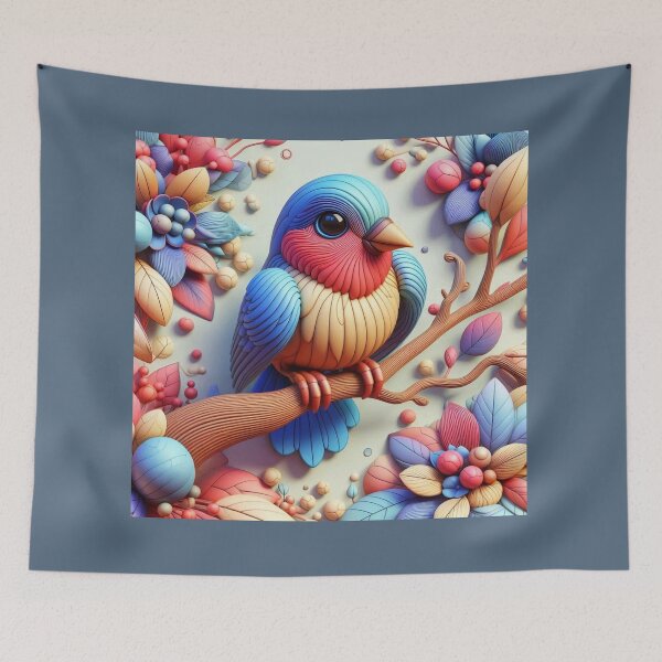 Item preview, Birdsong Symphony: A Colorful Bird Illustration" designed and sold by choder61.