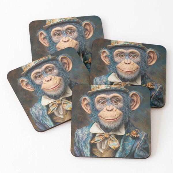 Item preview, Distinguished Gentleman Chimp - Victorian Steampunk Animal Art designed and sold by Very Peculiar.