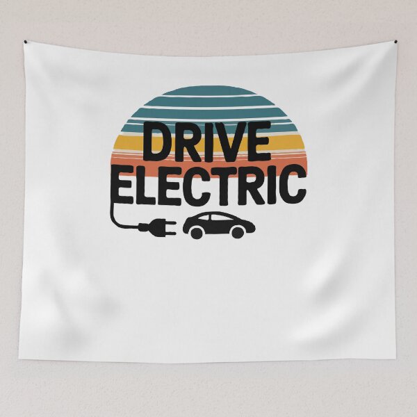 Item preview, Drive Electric Silhouette Car Plug Sunset designed and sold by InsanseCreation.