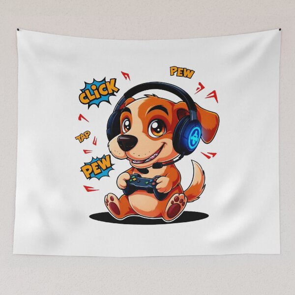 Item preview, Dog playing play station, gift designed and sold by murad2020.