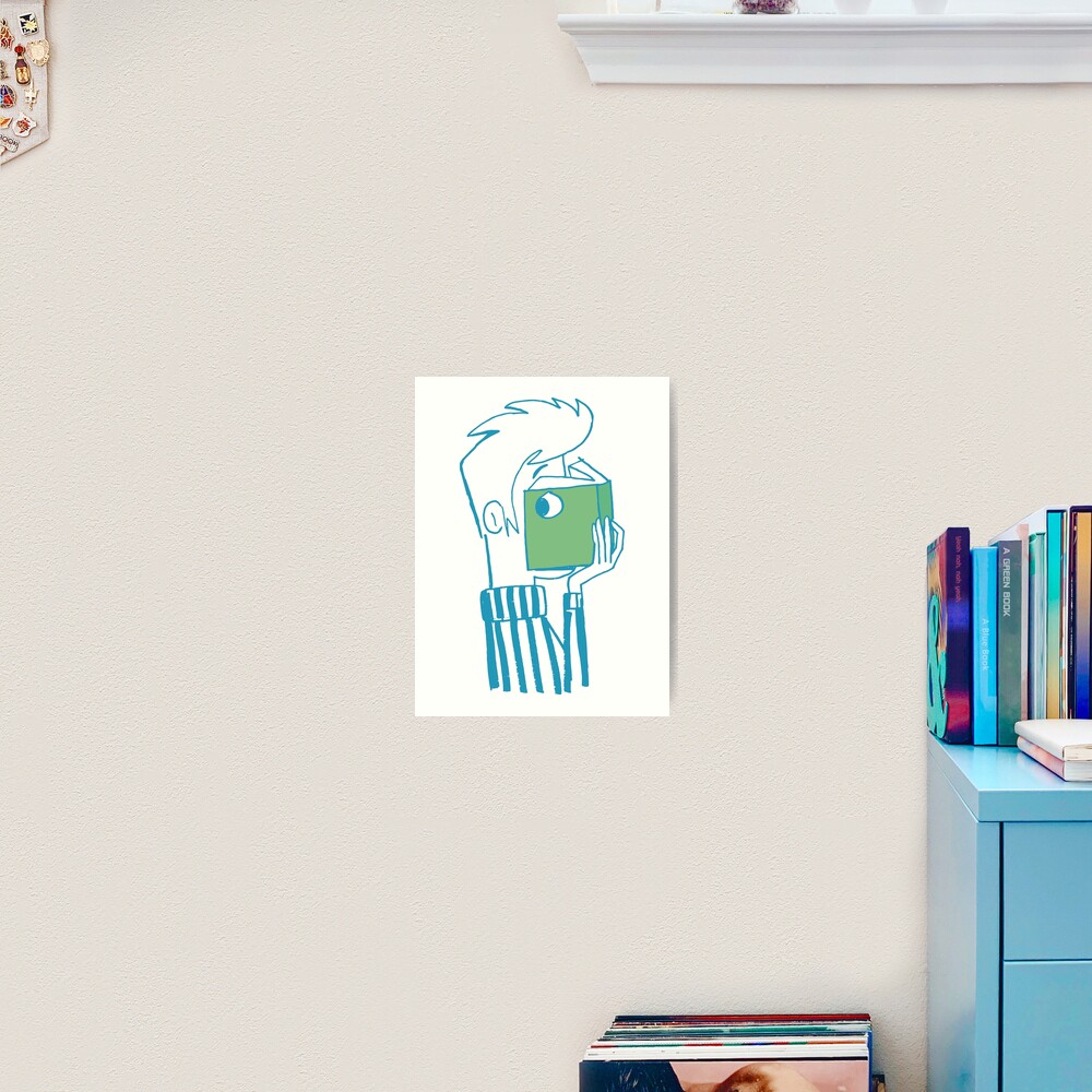 man who reading a book Art Print