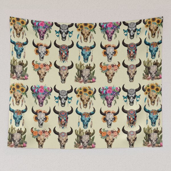 Item preview, Bohemian Bull Skulls  designed and sold by Aise06.