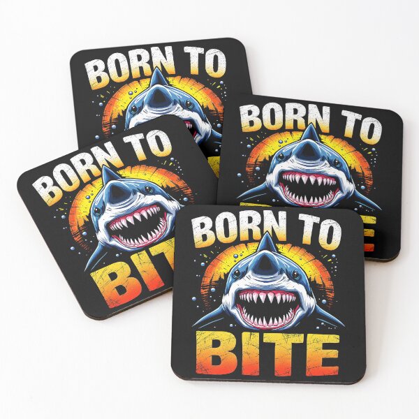 Item preview, Born To Bite Angry Shark designed and sold by AlphaTeez.