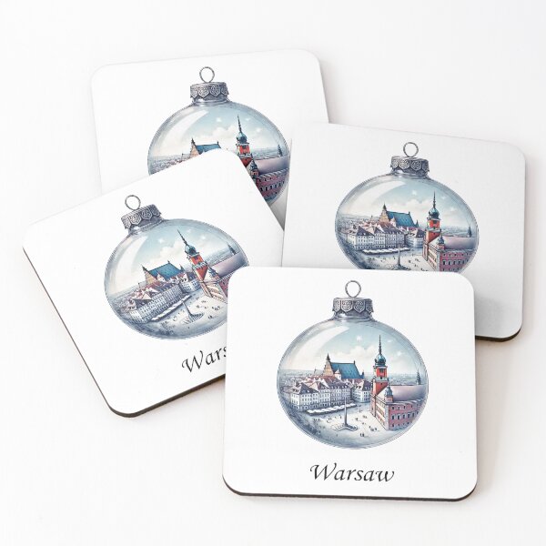Item preview, Transparent Christmas Crystal Bauble with Delicate Cityscape - Warsaw – Soft Watercolor Style designed and sold by MiszungART.