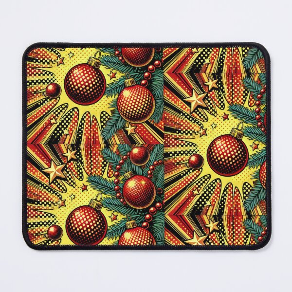 Item preview, Christmas Vintage Pop Art Funny Red Balls with a fir twig Pattern, Christmas Balls Pattern, Christmas Balls ,Christmas Pop Art,Christmas Funny Pattern designed and sold by Expressions-Sel.