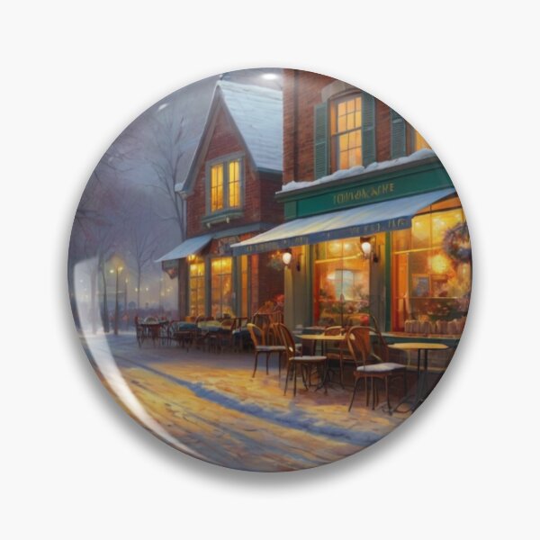 Artikelvorschau, Snow-Kissed Cobblestones and Café Lights entworfen und verkauft von BlareBlare.