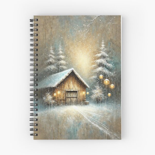 Item preview, Rustic Winter Barn with Festive Glow designed and sold by MarinaFila.