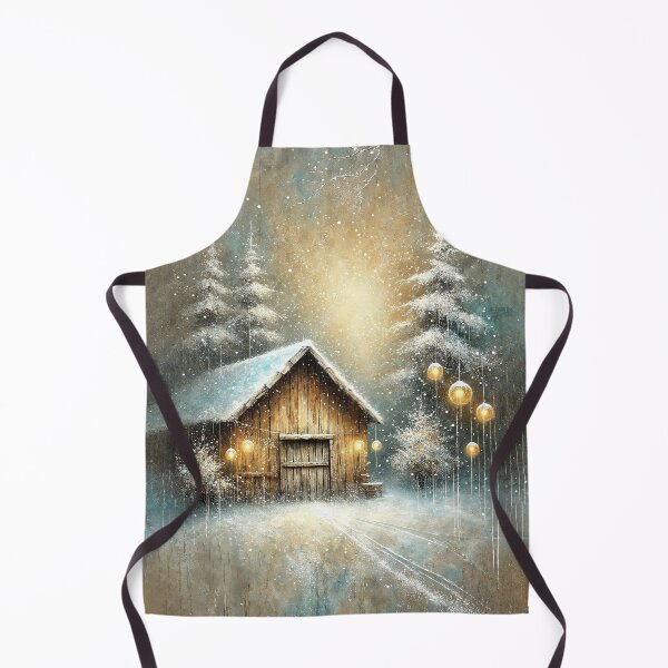 Item preview, Rustic Winter Barn with Festive Glow designed and sold by MarinaFila.