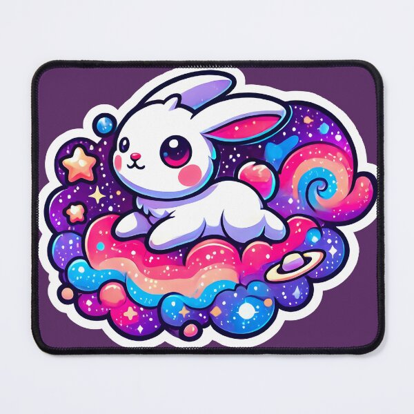 Item preview, Whimsical Rabbit in Vibrant Cosmic Wonderland  designed and sold by shrolts.