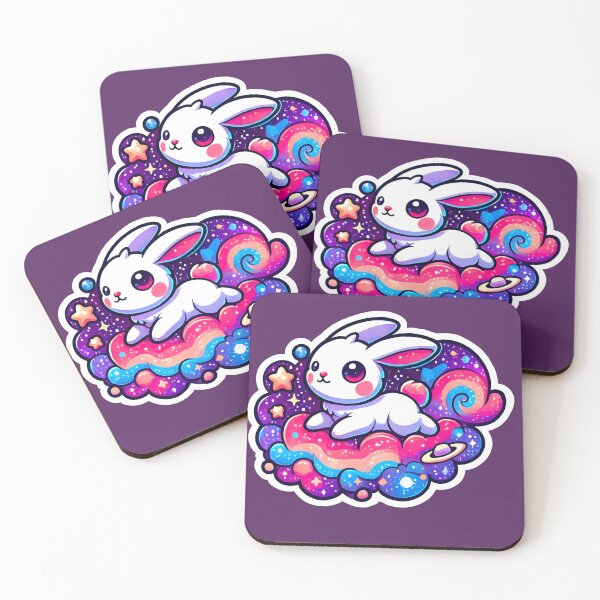 Item preview, Whimsical Rabbit in Vibrant Cosmic Wonderland  designed and sold by shrolts.