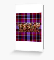SCoTTiSH HiGHLaND CoW "The Hairy BuNch of CooS TaRtan" von SHiRLeY MacARTHuR Grußkarte