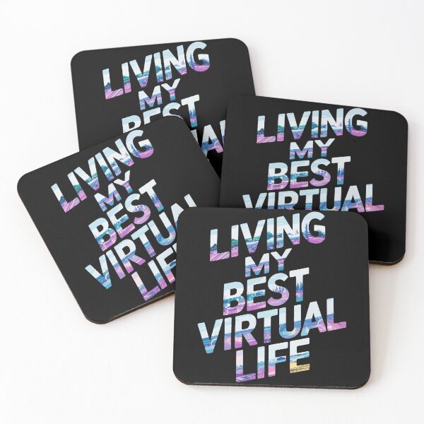 Item preview, Inspirational Quote Living My Best Virtual Life designed and sold by InsanseCreation.