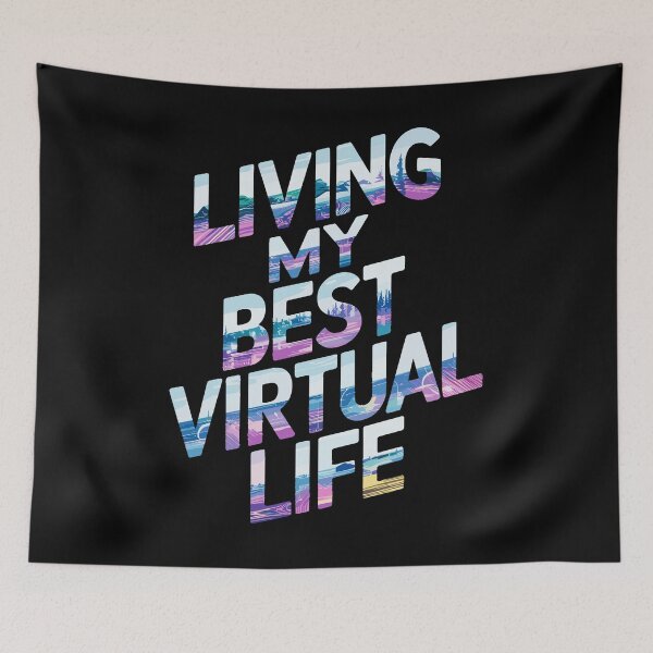 Item preview, Inspirational Quote Living My Best Virtual Life designed and sold by InsanseCreation.