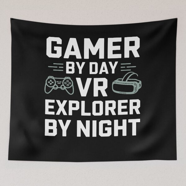 Item preview, Gamer by Day VR Explorer by Night designed and sold by InsanseCreation.