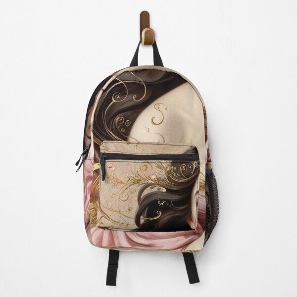 Artikelvorschau, Wunderschönes Gemälde einer impressionistischen Frau im Jugendstil der Renaissance nach Gustav Klimt entworfen und verkauft von Vintage Designs +.