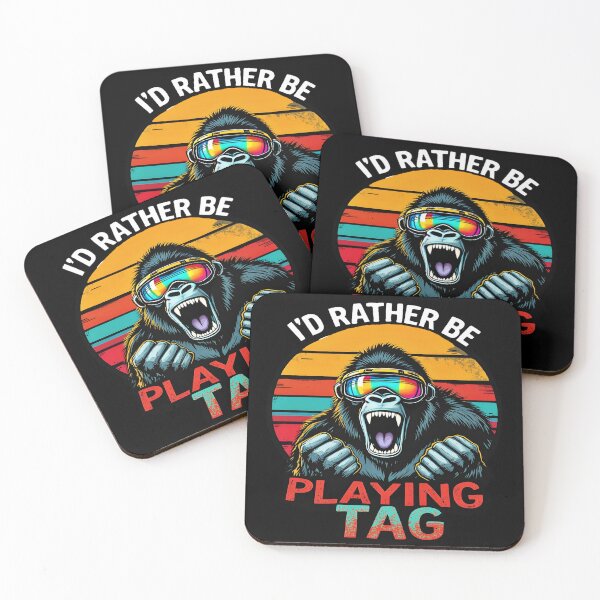 Item preview, I'd Rather Be Playing Tag Gorilla VR Gamer designed and sold by AlphaTeez.
