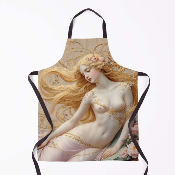 Artikelvorschau, Wunderschönes Gemälde einer impressionistischen Frau im Jugendstil der Renaissance nach Gustav Klimt entworfen und verkauft von Vintage Designs +.