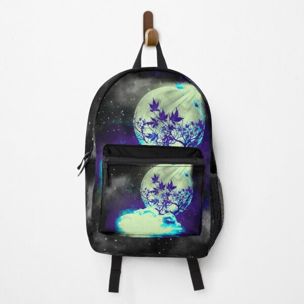 Item preview, Tree and clouds on moon background blue tones designed and sold by Maeyy.