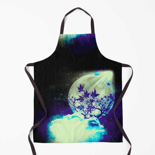 Item preview, Tree and clouds on moon background blue tones designed and sold by Maeyy.
