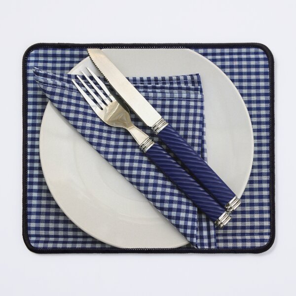 Item preview, Blue gingham table setting designed and sold by pinkal.