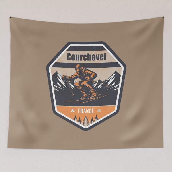 Item preview, Courchevel France Winter Skiing Design designed and sold by CynthiaGraphics.