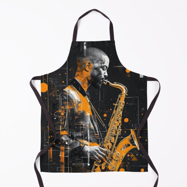 Item preview, Black man playing saxophone designed and sold by alessionastro.