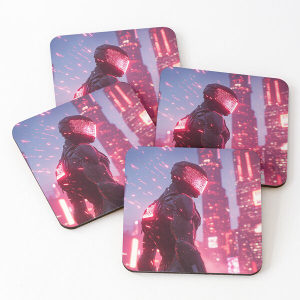 Item preview, Cyber Sentinel in Neon City designed and sold by Carlos Monteiro.