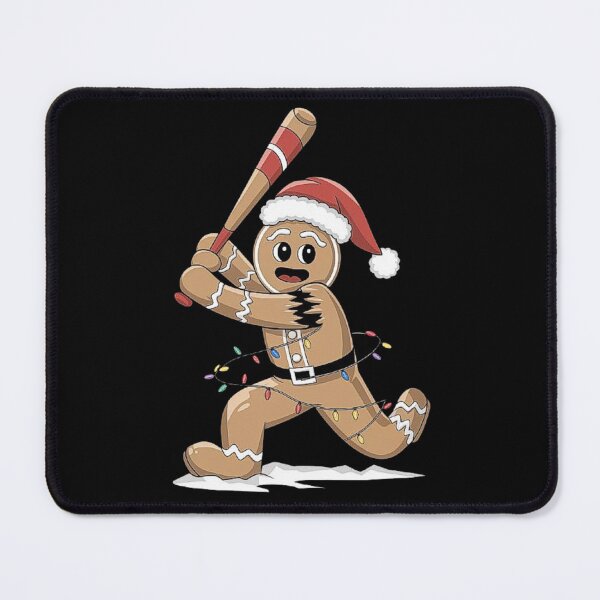Item preview, Gingerbread Man Swinging Baseball Bat - Funny Christmas Chaos Design designed and sold by love3617.