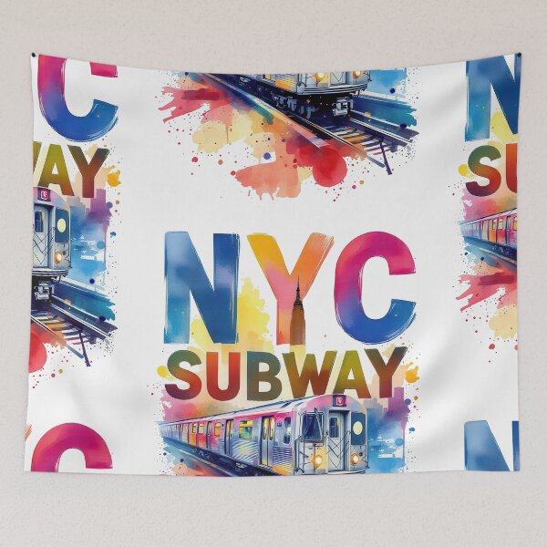 Item preview, New York Subway NYC Subway Train - watercolor style designed and sold by MayaDelaye.