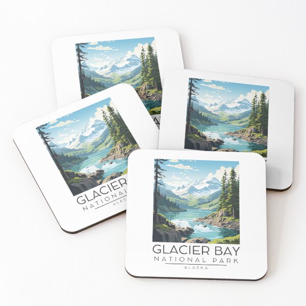 Item preview, A Vintage Illustration of Glacier Bay National Park - Alaska - United States  designed and sold by GoodOldVintage.