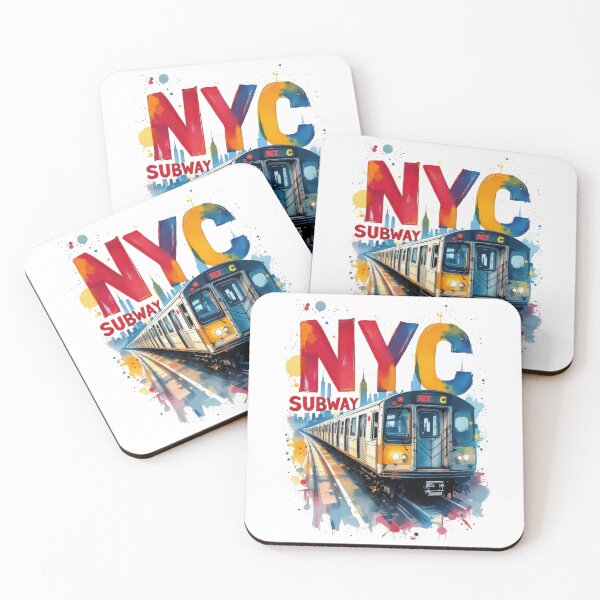 Item preview, New York Subway NYC Subway Train - watercolor style designed and sold by MayaDelaye.