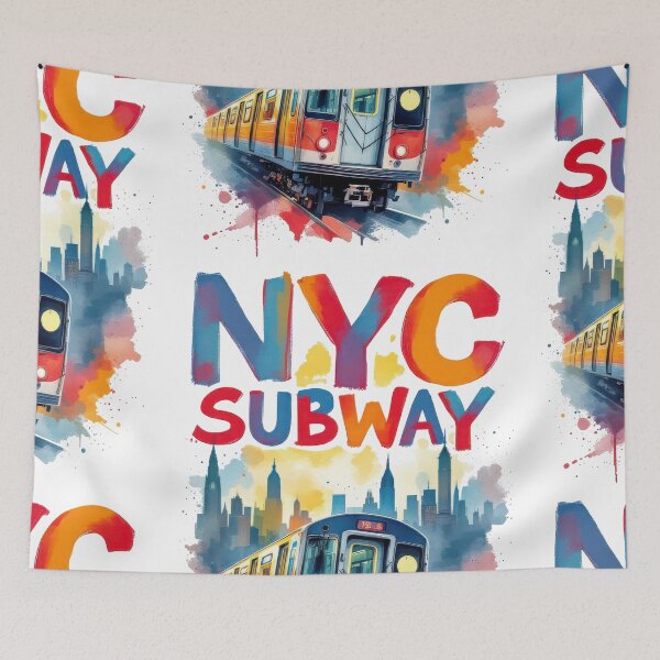 Item preview, New York Subway NYC Subway Train - watercolor style designed and sold by MayaDelaye.