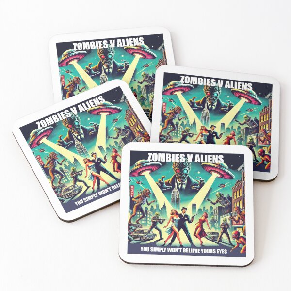 Item preview, Zombies v Aliens designed and sold by smugdesigns.