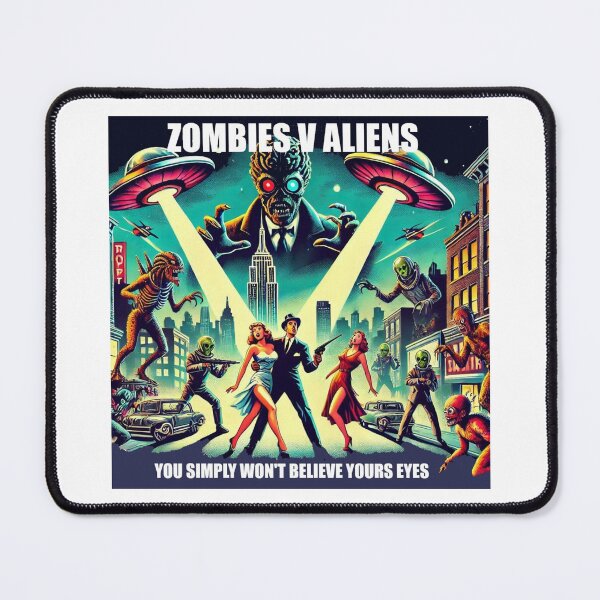 Item preview, Zombies v Aliens designed and sold by smugdesigns.