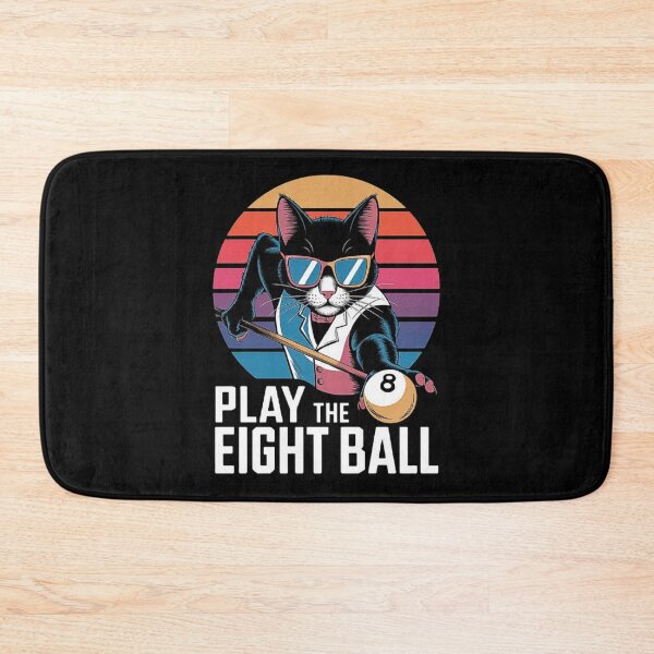 Item preview, Cool Cat Playing 8-Ball Billiards - Retro Pool Design-For Billiards Lovers designed and sold by love3617.