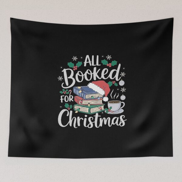 Item preview, All Booked for Christmas - Festive Reading Design for Book and Reading Lovers designed and sold by love3617.