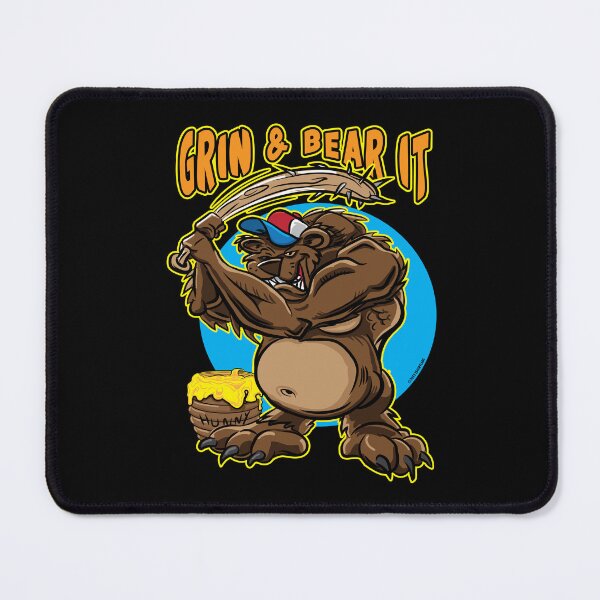 Item preview, Grin and Bear it, Bear with Spiked Baseball Bat designed and sold by eShirtLabs.