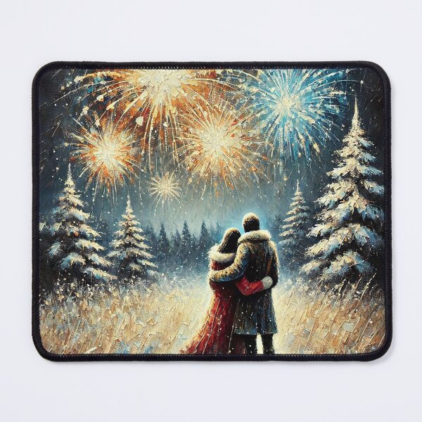Item preview, New Year Romance Under Winter Fireworks designed and sold by MarinaFila.