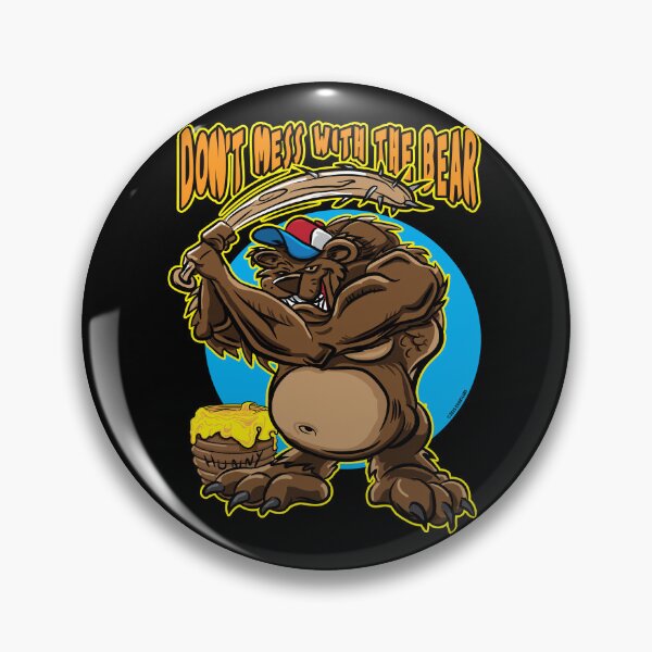 Item preview, Don't Mess with the Bear, Bear with Spiked Baseball Bat designed and sold by eShirtLabs.