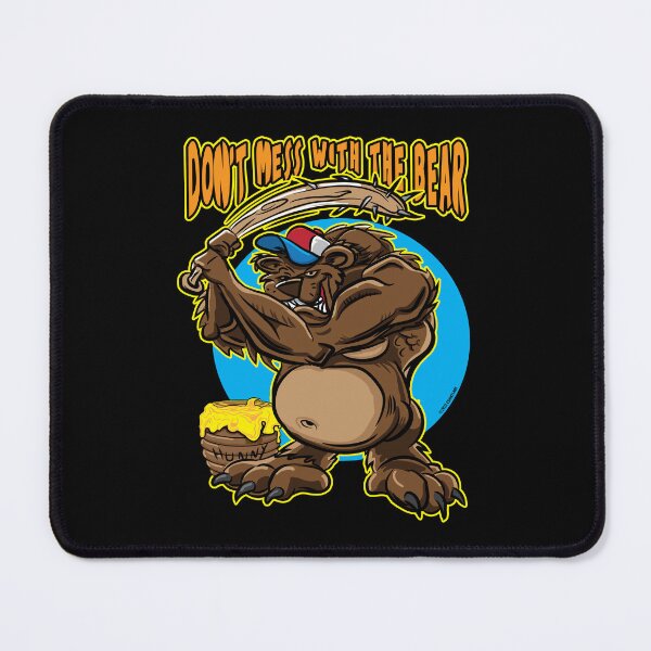 Item preview, Don't Mess with the Bear, Bear with Spiked Baseball Bat designed and sold by eShirtLabs.